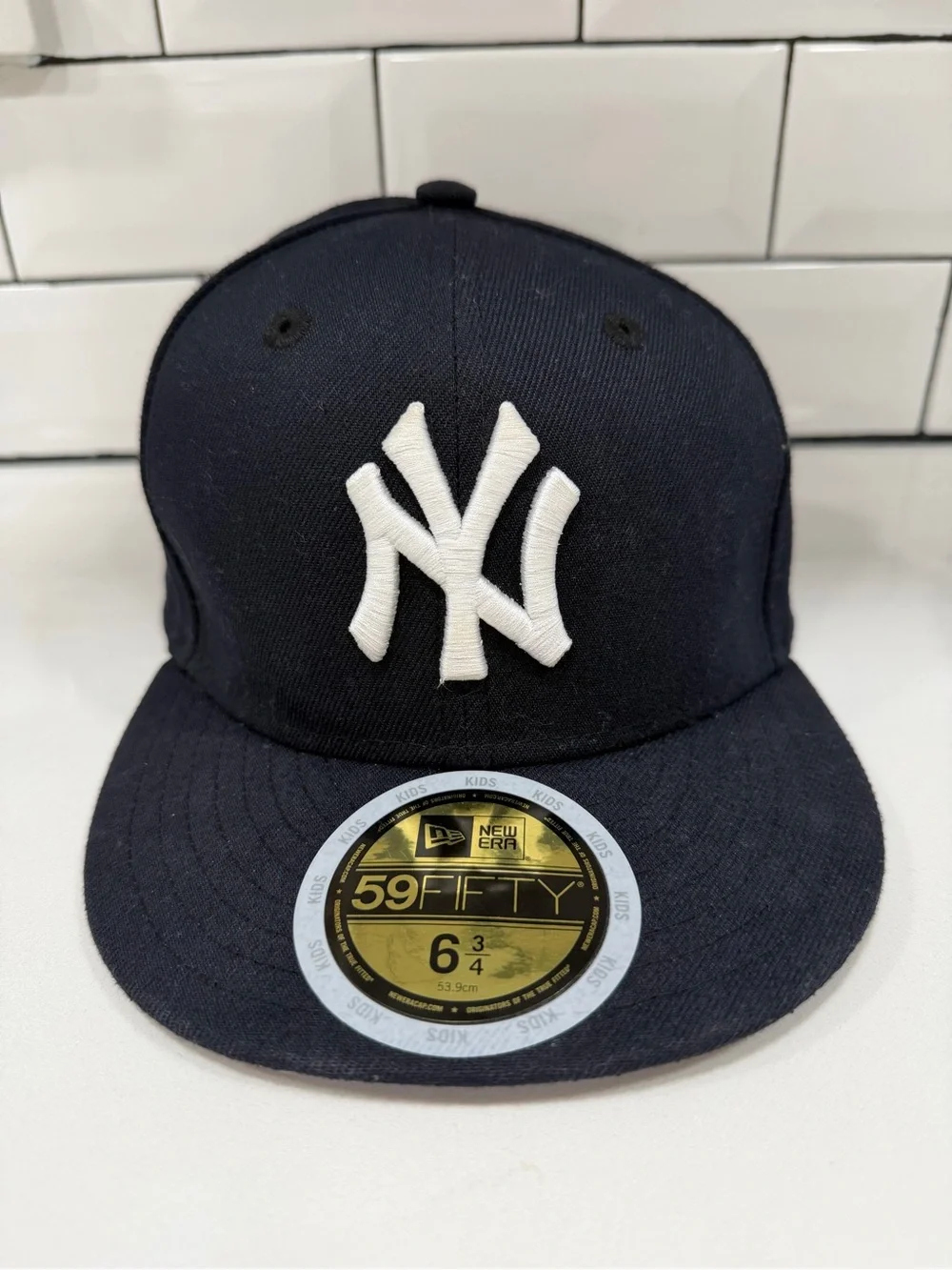 Kids Yankee Fitted Hat Size 6 3/4 (53.9cm)